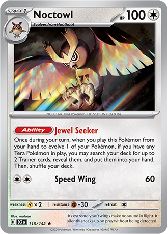 SV Stellar Crown - 115/142 Noctowl (Reverse Holo)