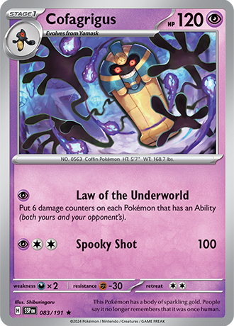 SV Surging Sparks - 083/191 Cofagrigus (Reverse Holo)