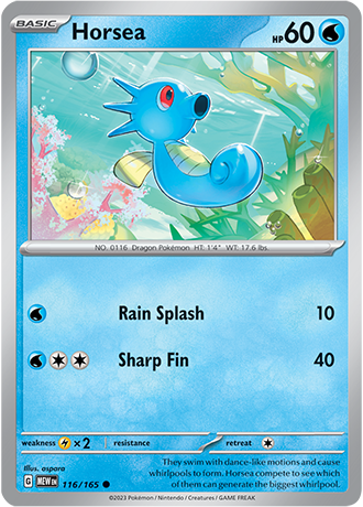 SV 151 - 116/165 Horsea (Reverse Holo)