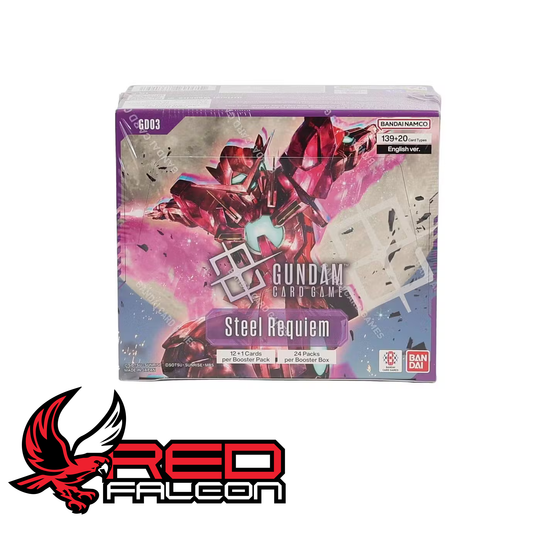 Top view of Gundam Steel Requiem booster box