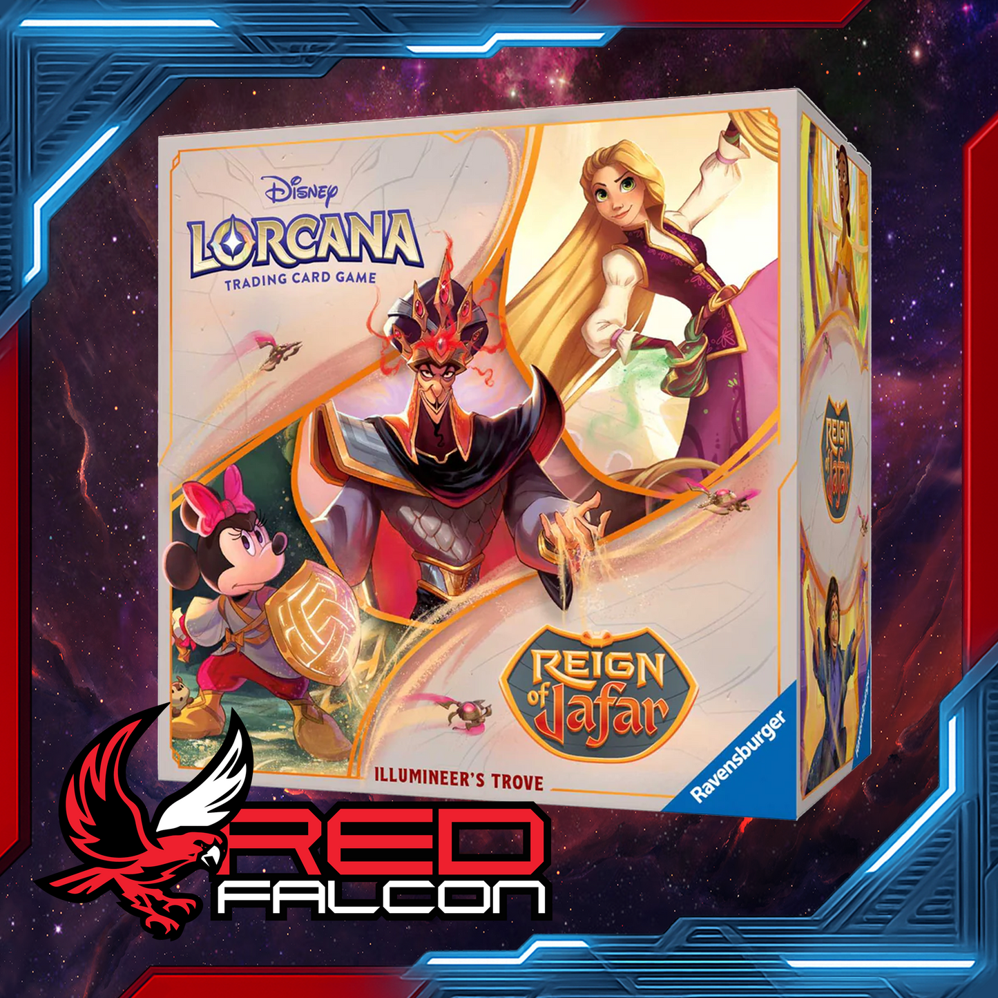 Disney Lorcana Reign of Jafar Illumineer’s Trove box front