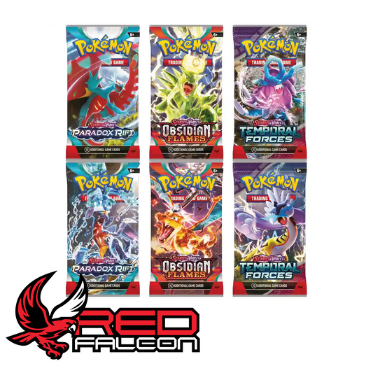 Six Pokémon TCG booster packs from Armarouge ex Premium Collection