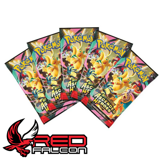 Five Pokémon TCG Ascended Heroes booster packs sealed