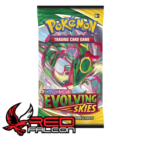 Pokémon TCG Evolving Skies sealed booster pack Rayquaza artwork