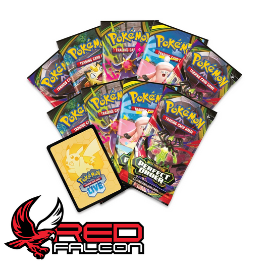 Nine Pokémon Perfect Order booster packs from Elite Trainer Box