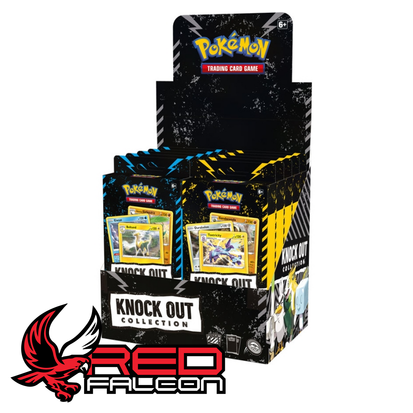 Sealed product case of Pokémon TCG Knock Out Collection Pack containing multiple units