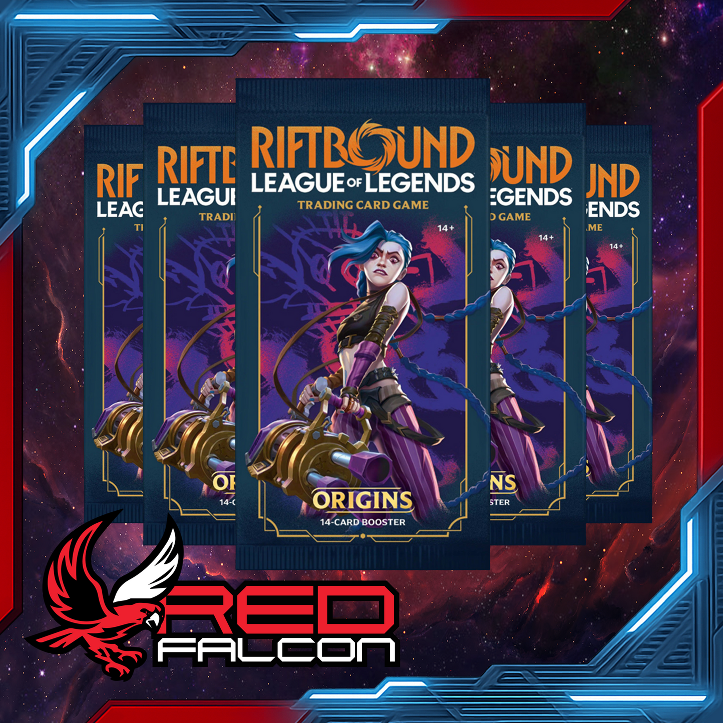 Riftbound League of Legends TCG Set 1 Origins 10 Booster Pack Bundle – sealed packs