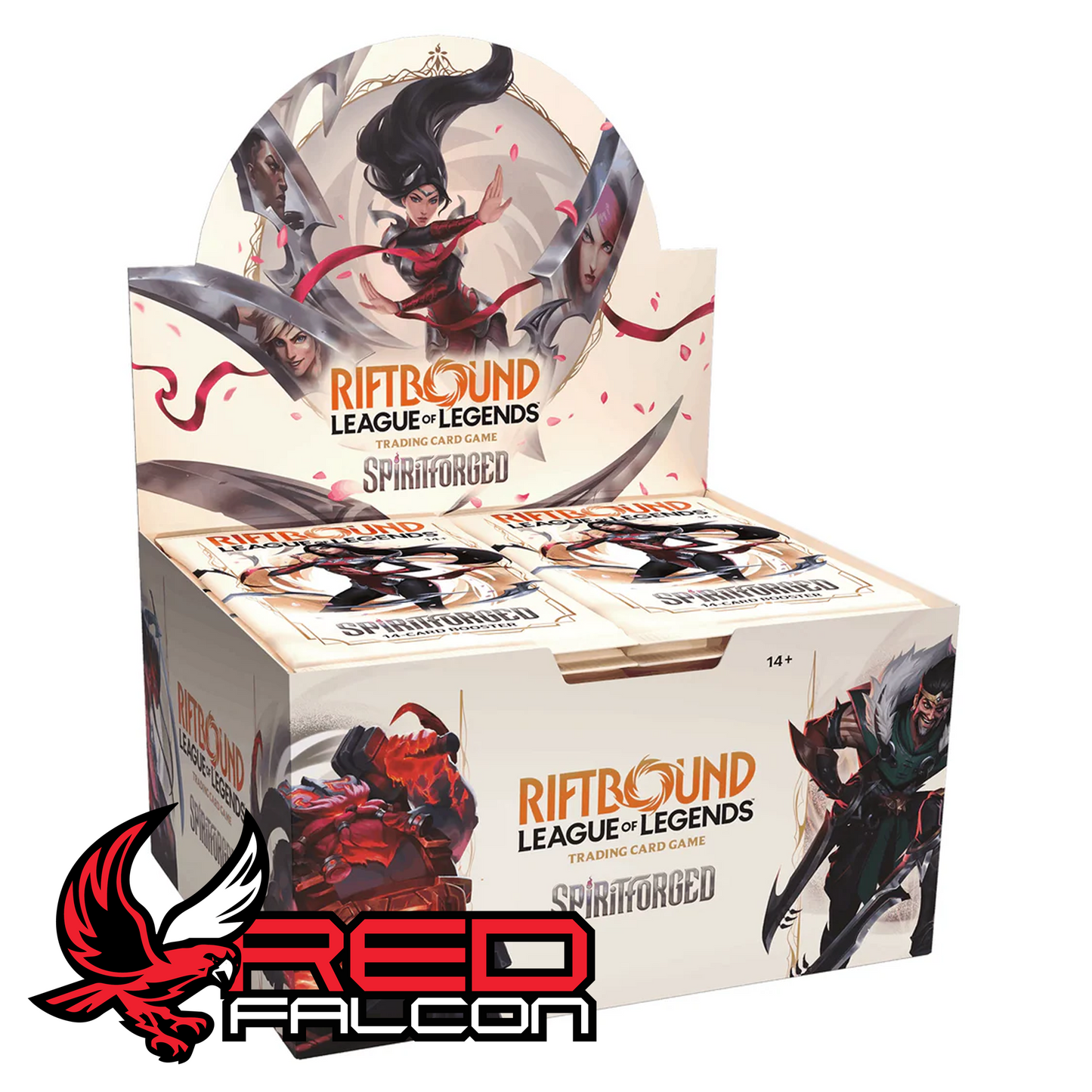 Riftbound Spiritforged LoR TCG booster box angled right