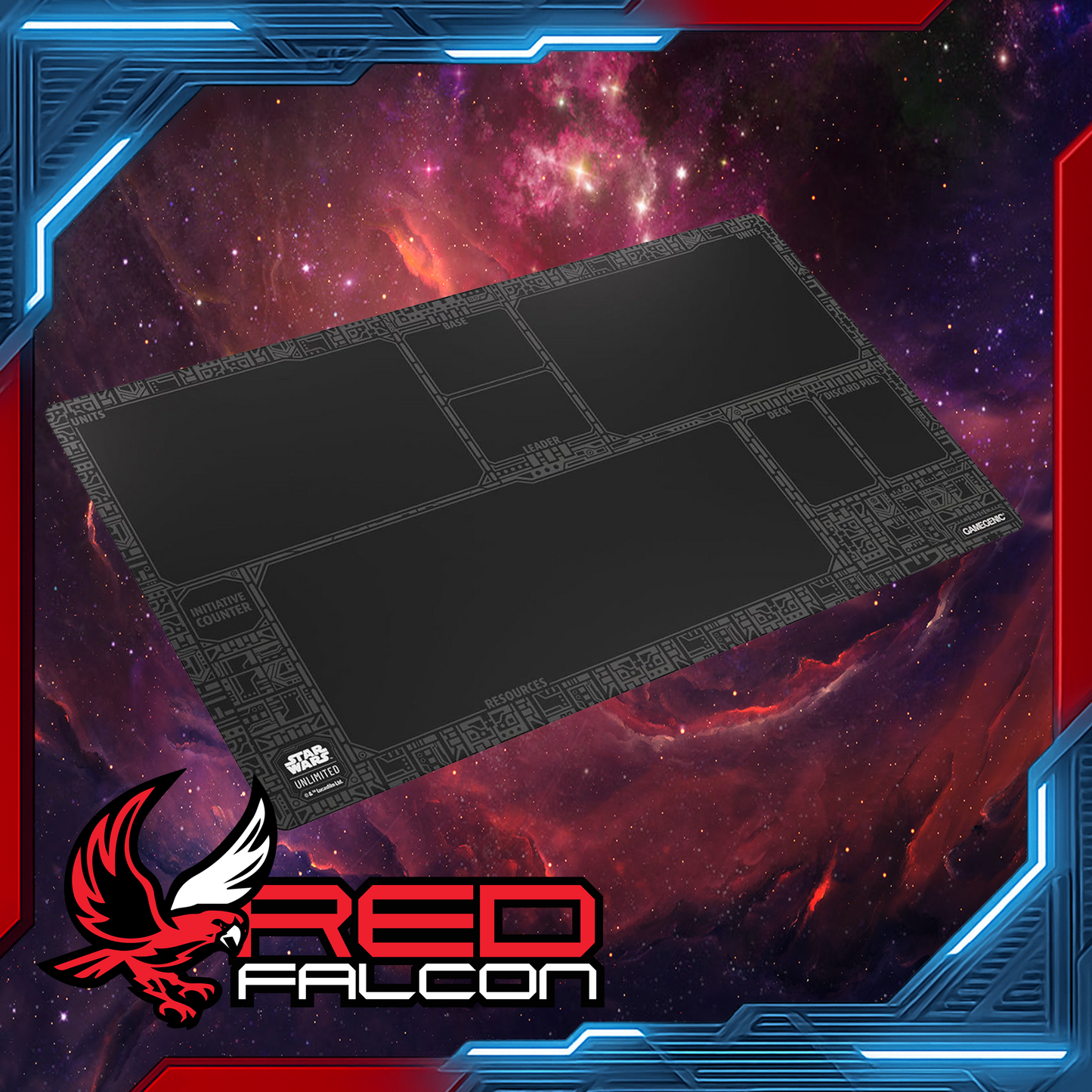 Star Wars Unlimited Game Mat Set 5 Unlimited Pattern design, softly cushioned surface and anti-slip backing