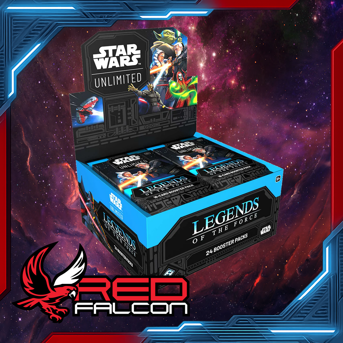 Star Wars Unlimited Legends of the Force Booster Box Set 5 featuring 24 booster packs