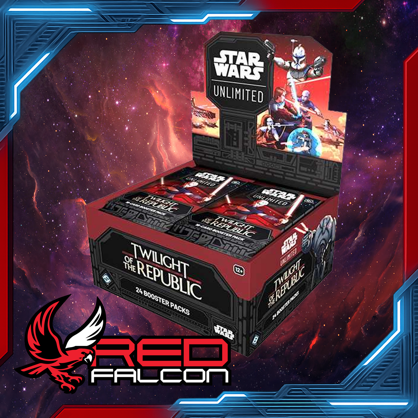 Star Wars Unlimited Twilight of the Republic Booster Box featuring 24 booster packs