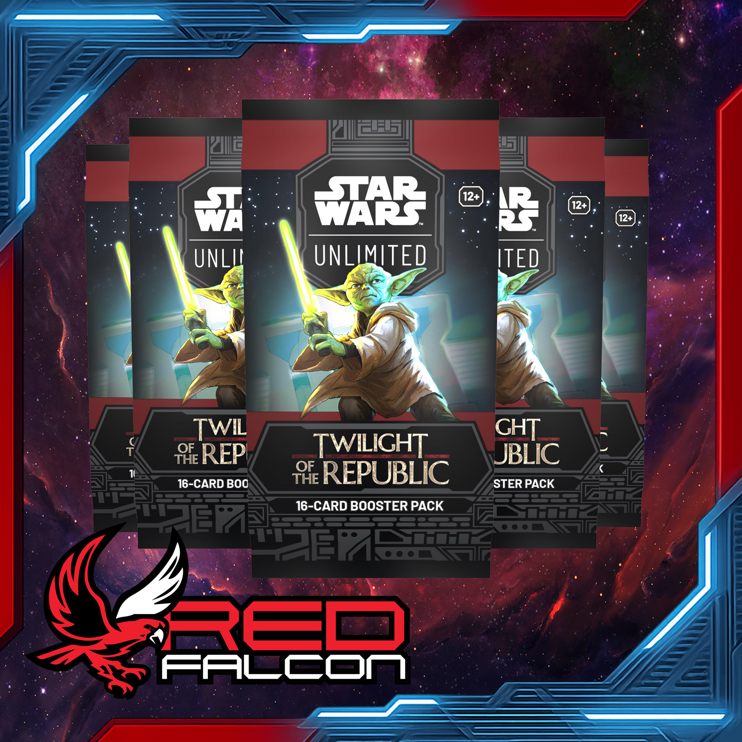 Star Wars Unlimited Twilight of the Republic Booster Pack featuring 16 cards per pack bundle