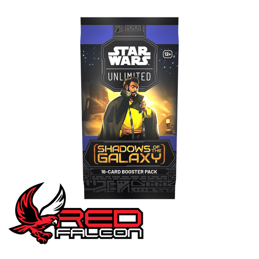 Star Wars: Unlimited Shadows of the Galaxy booster pack featuring the legendary smuggler Lando Calrissian.