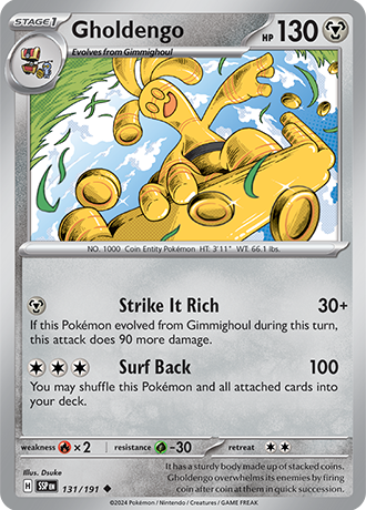 SV Surging Sparks - 131/191 Gholdengo (Reverse Holo)