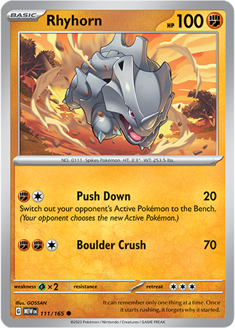 SV 151 - 111/165 Rhyhorn (Reverse Holo)
