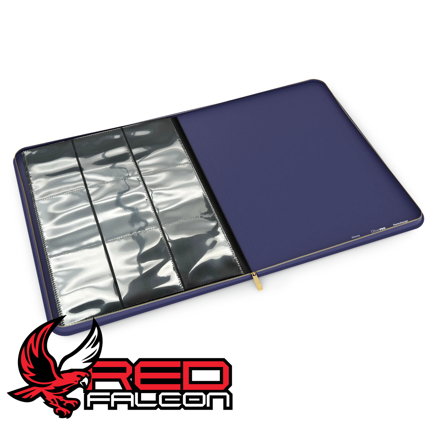 Disney Lorcana trading card binder open flat angled view