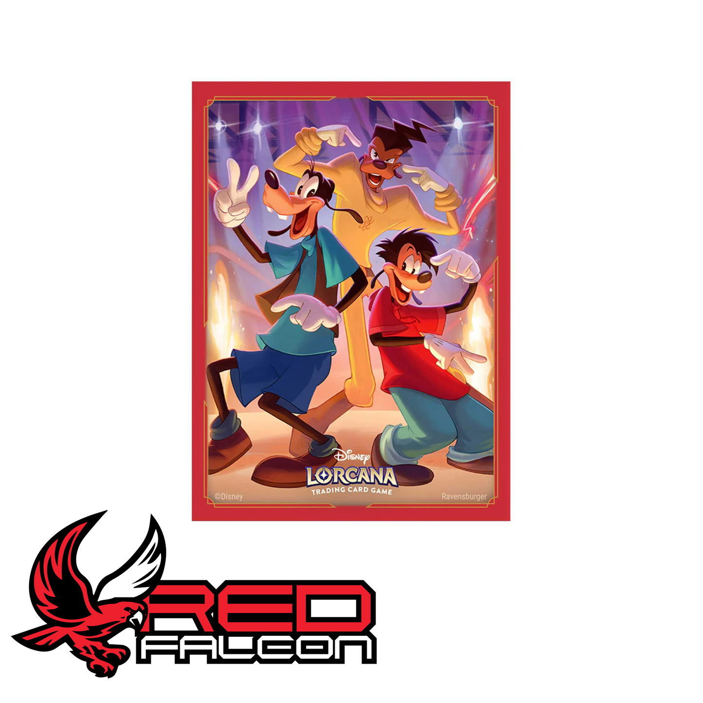 A detailed close-up shot of a single Goofy matte card sleeve showing the vibrant character illustration and crisp borders.