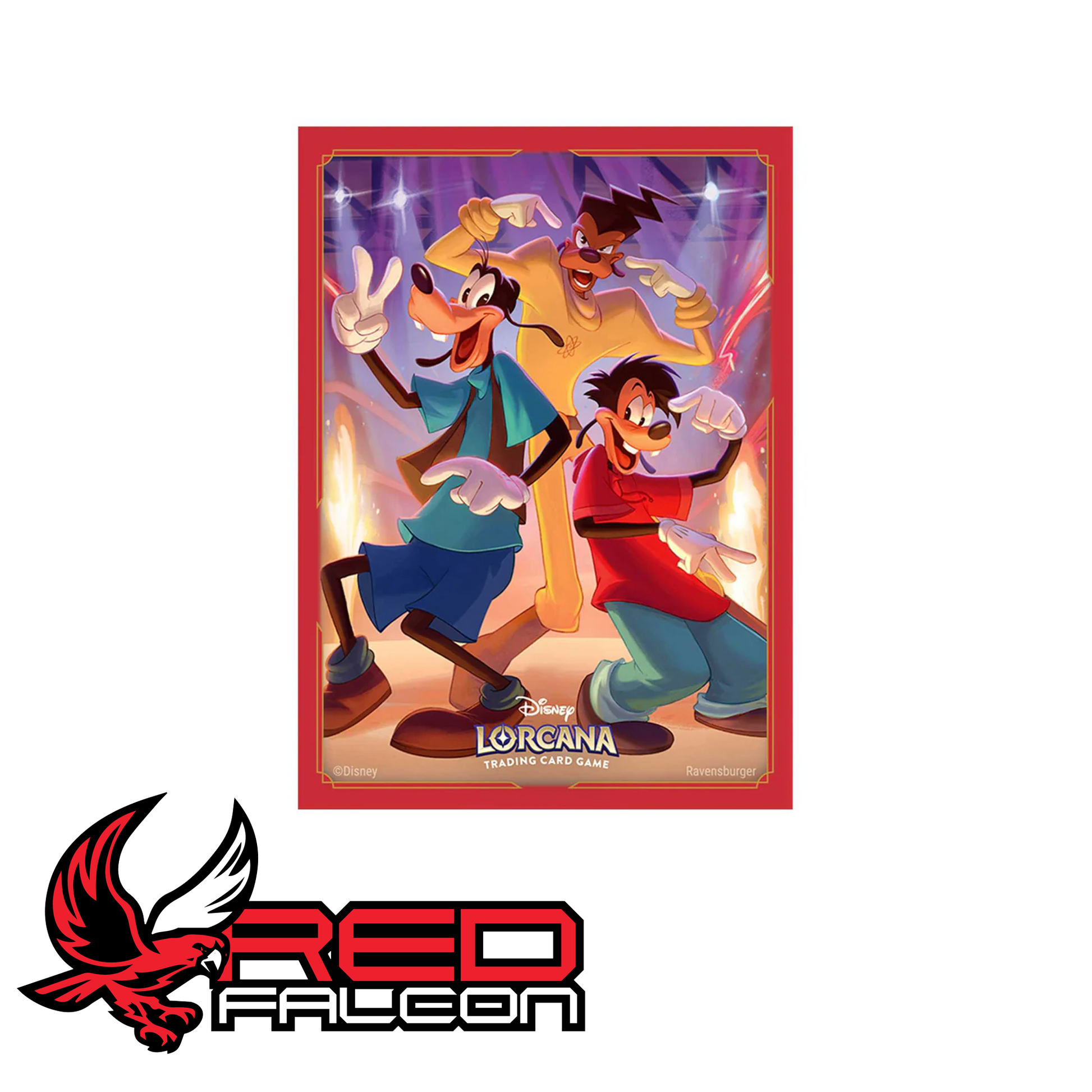 A detailed close-up shot of a single Goofy matte card sleeve showing the vibrant character illustration and crisp borders.