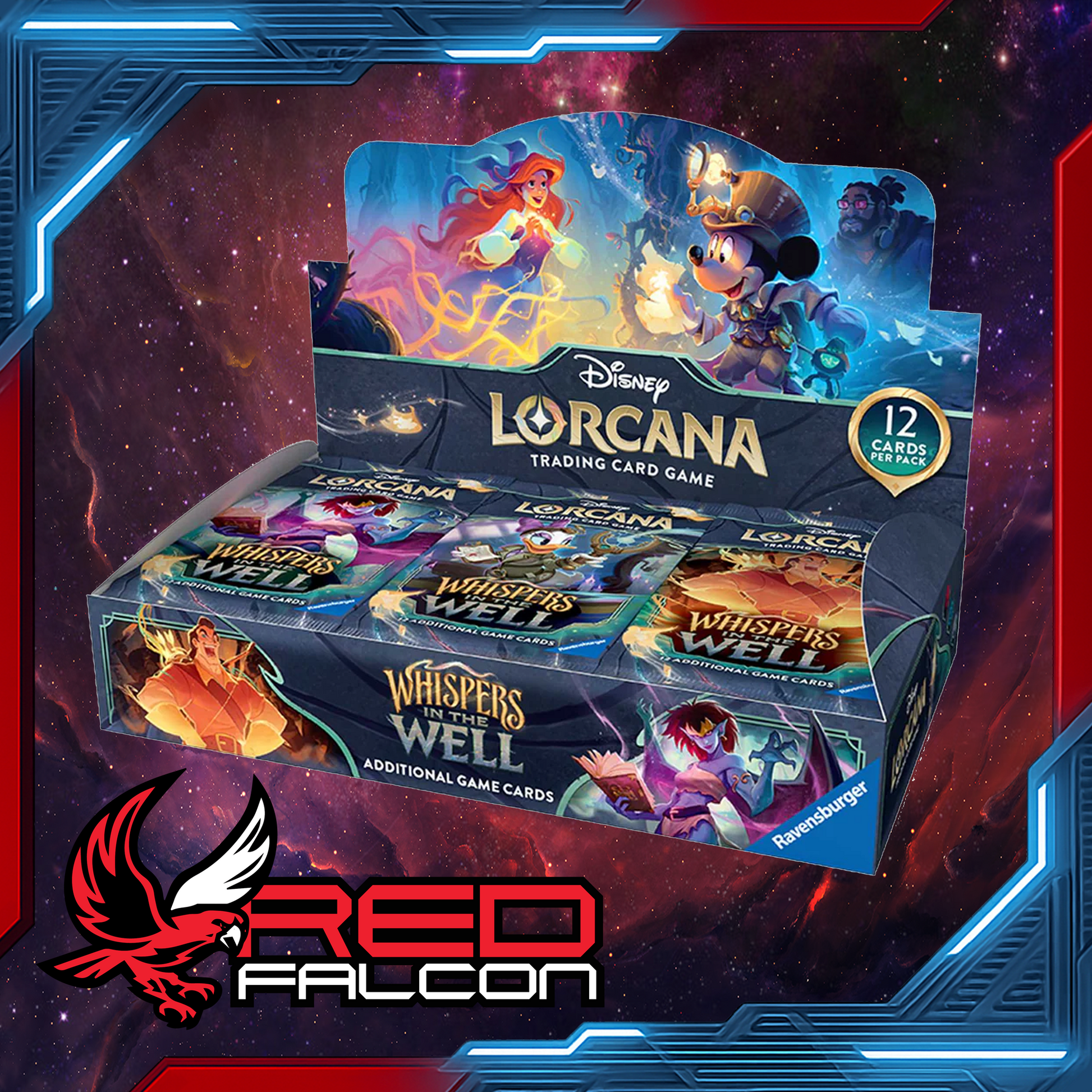 Disney Lorcana Set 10 Whispers in the Well Booster Box – sealed display box of booster packs