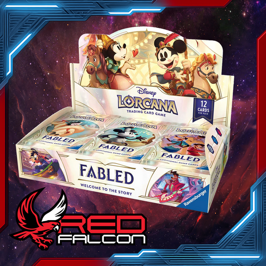 Disney Lorcana Set 9 Fabled Booster Pack Display – 24 sealed booster packs in a display box