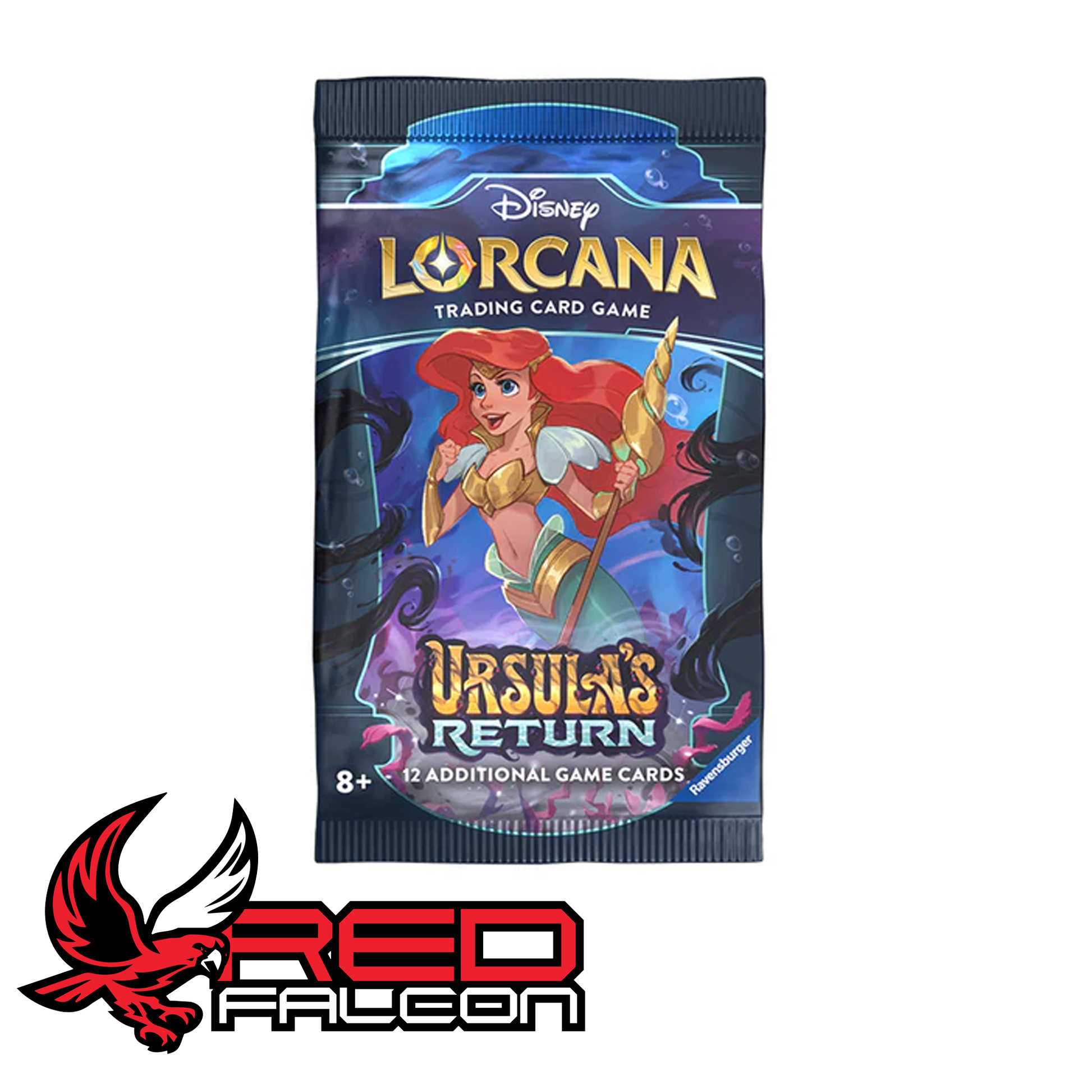 Disney Lorcana Ursula’s Return booster pack featuring Ariel artwork