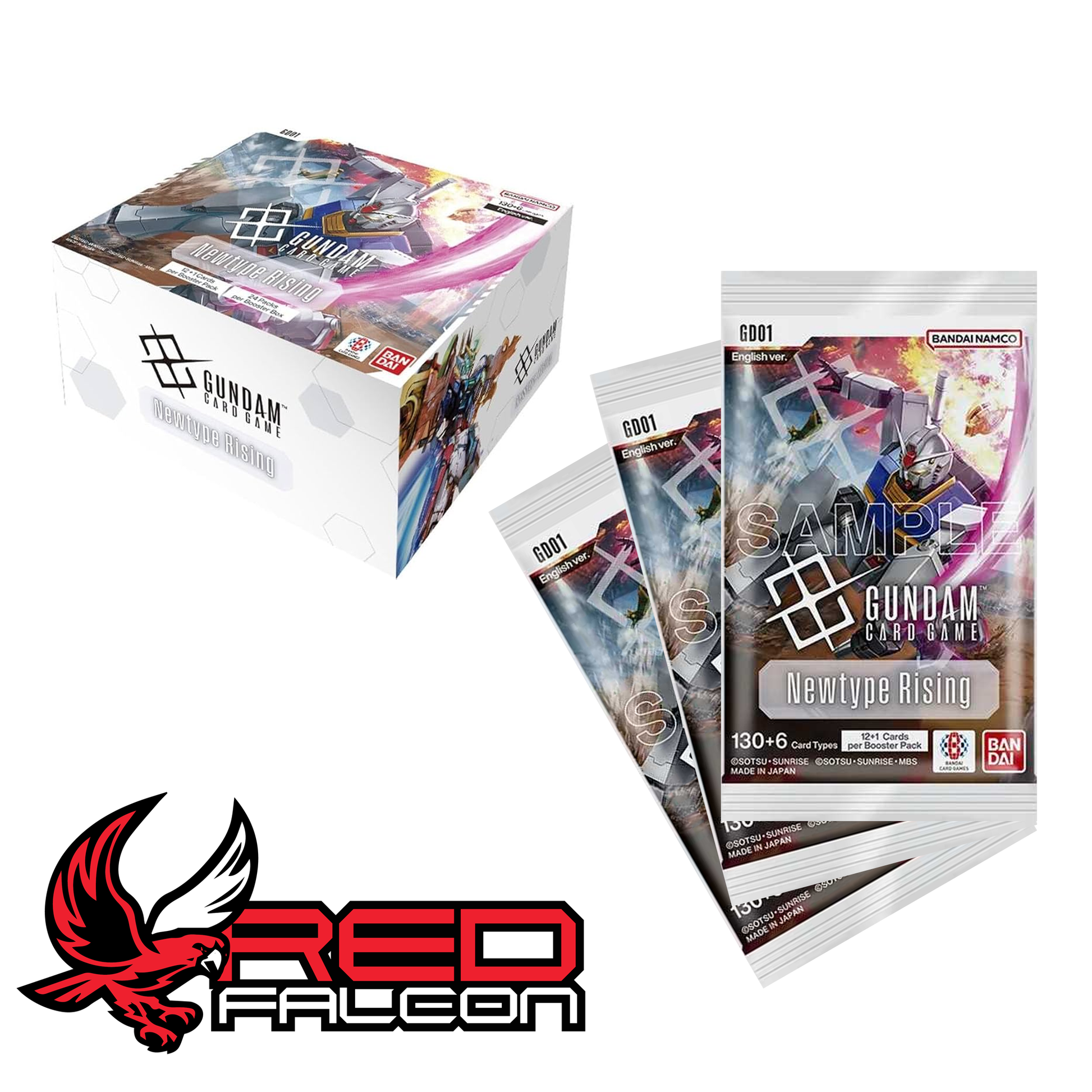Gundam Card Game Newtype Rising GD-01 Booster Box Red Falcon TCG Gundam Card Game Newtype Rising GD-01 Booster Box Red Falcon TCG
