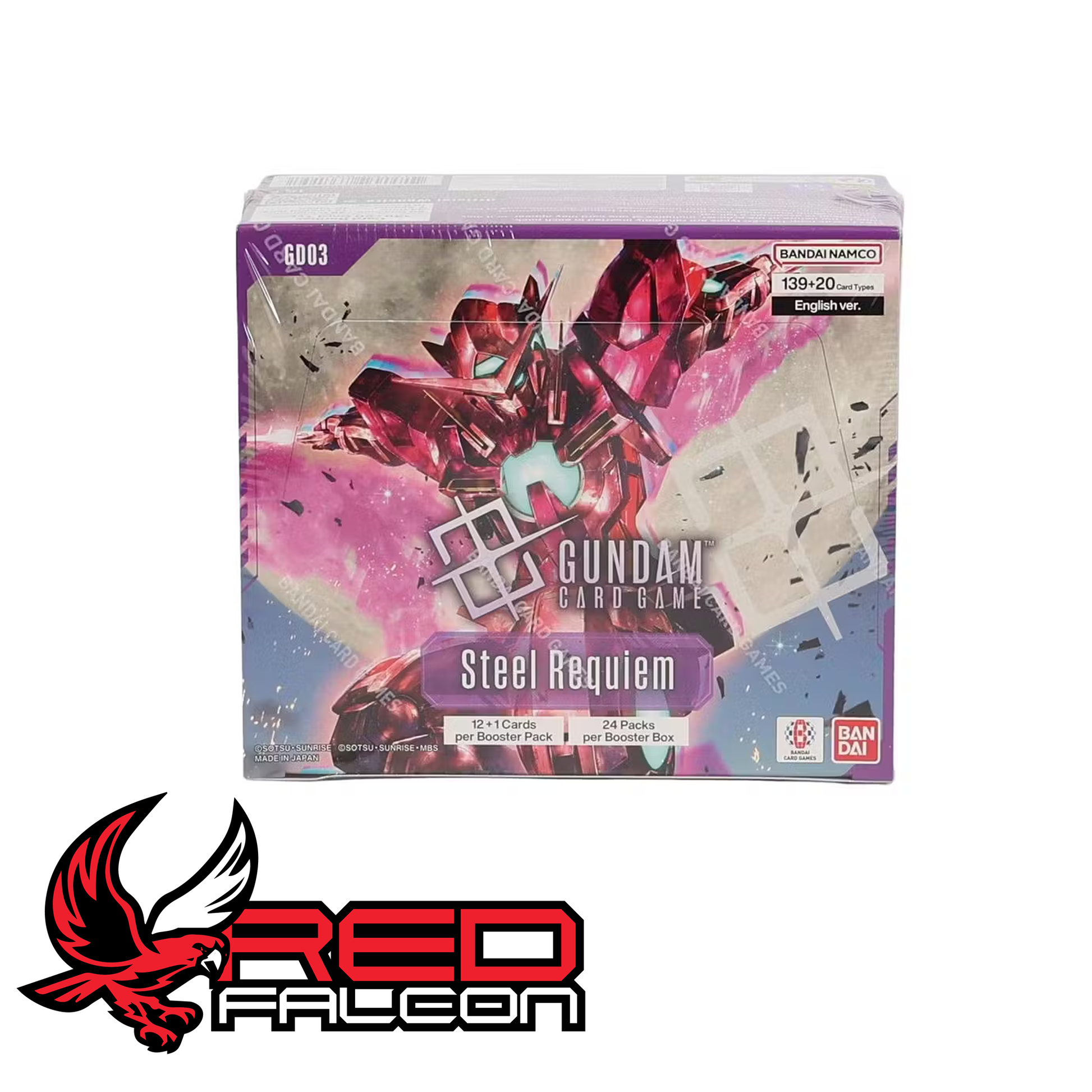 Top view of Gundam Steel Requiem booster box