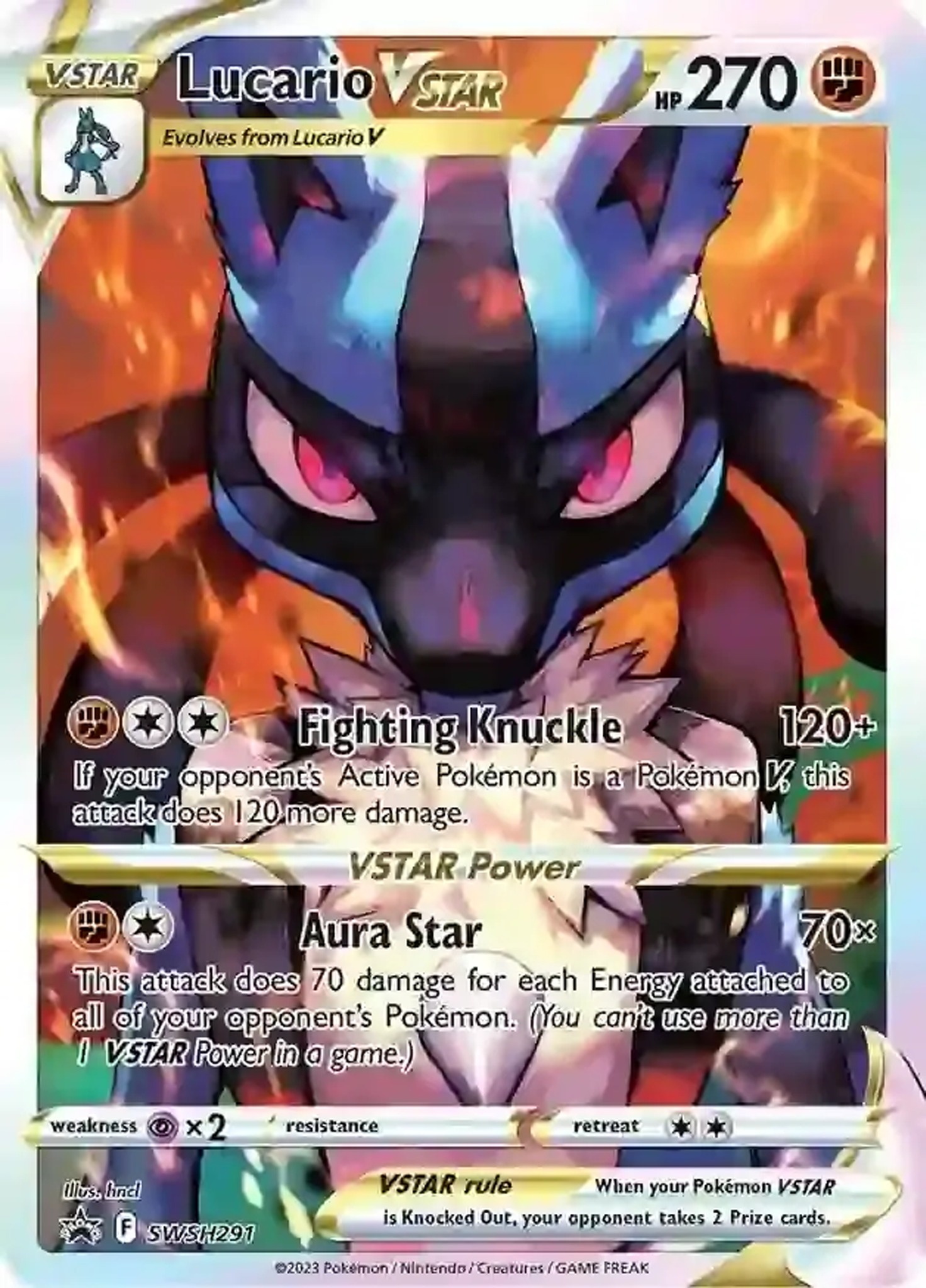 Lucario VSTAR promo card SWSH291 Pokémon TCG
