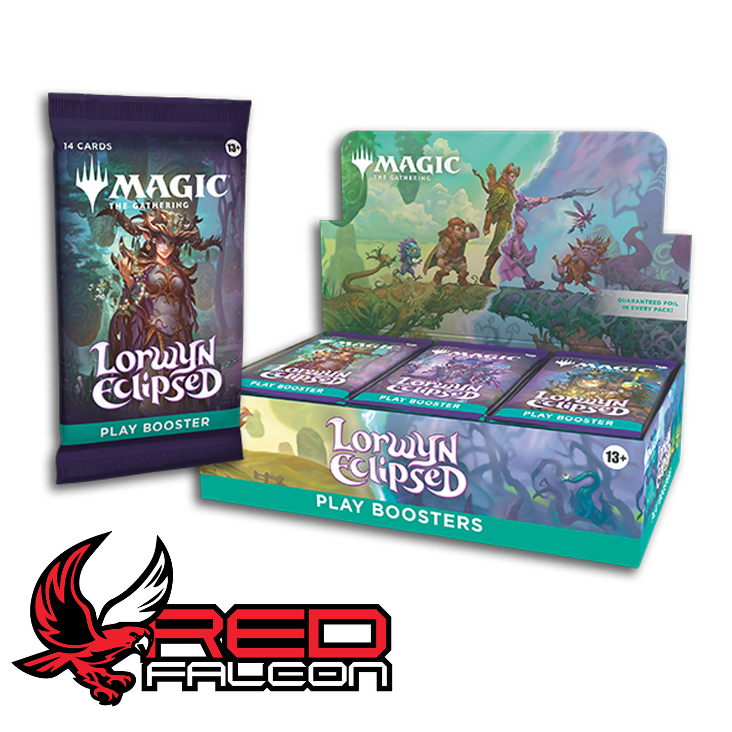 Magic The Gathering Lorwyn Eclipsed booster pack and booster box side by side