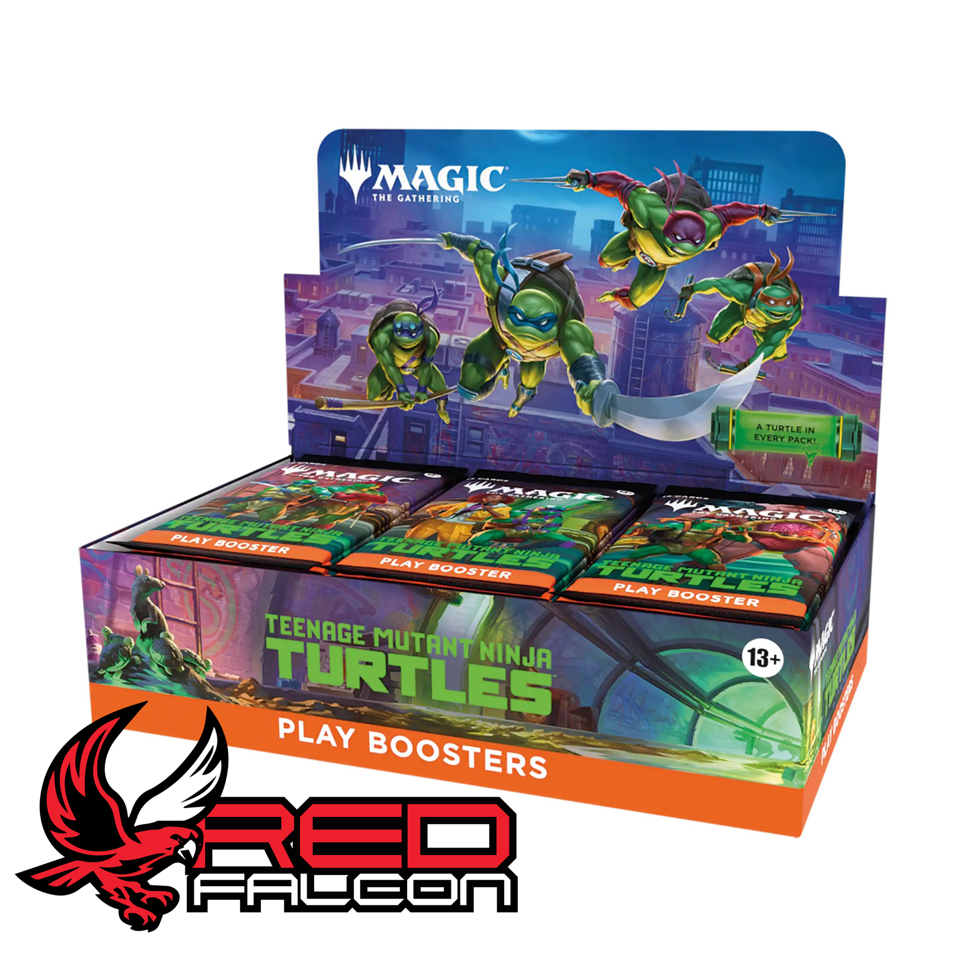 Magic The Gathering Teenage Mutant Ninja Turtles play booster box display with packs
