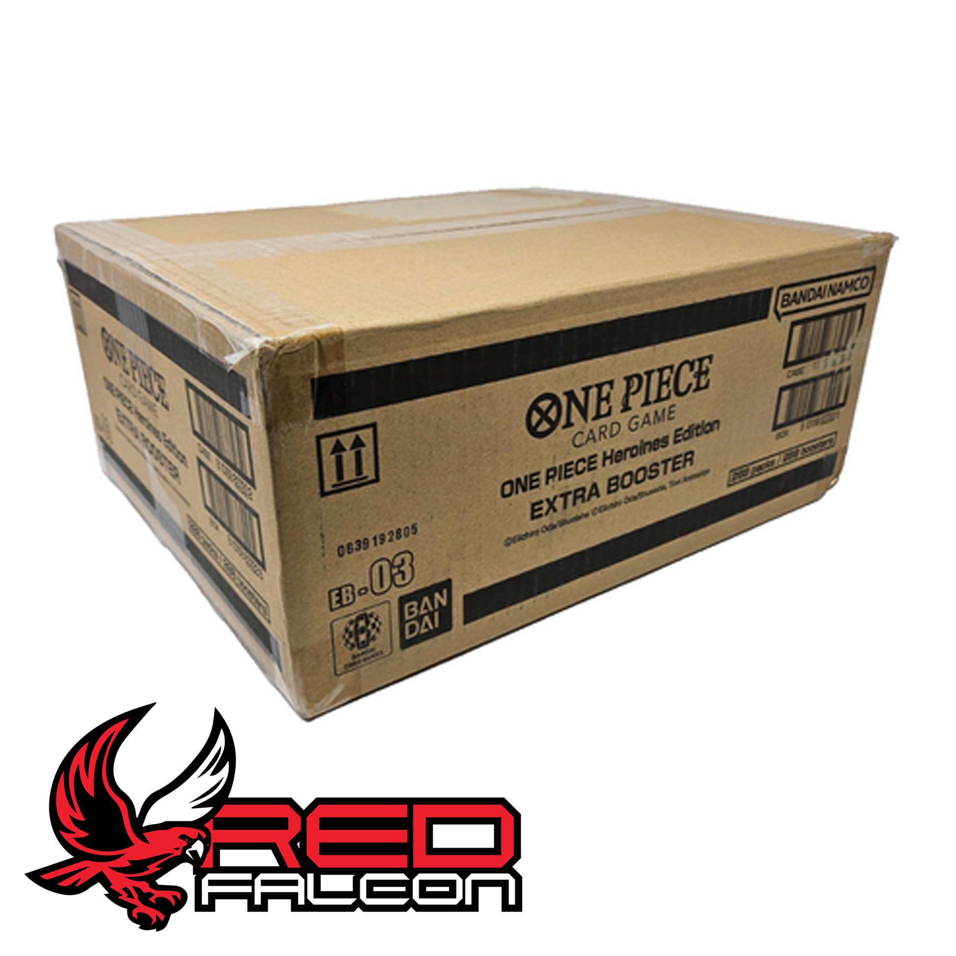 Sealed case containing 12 One Piece EB-03 booster boxes