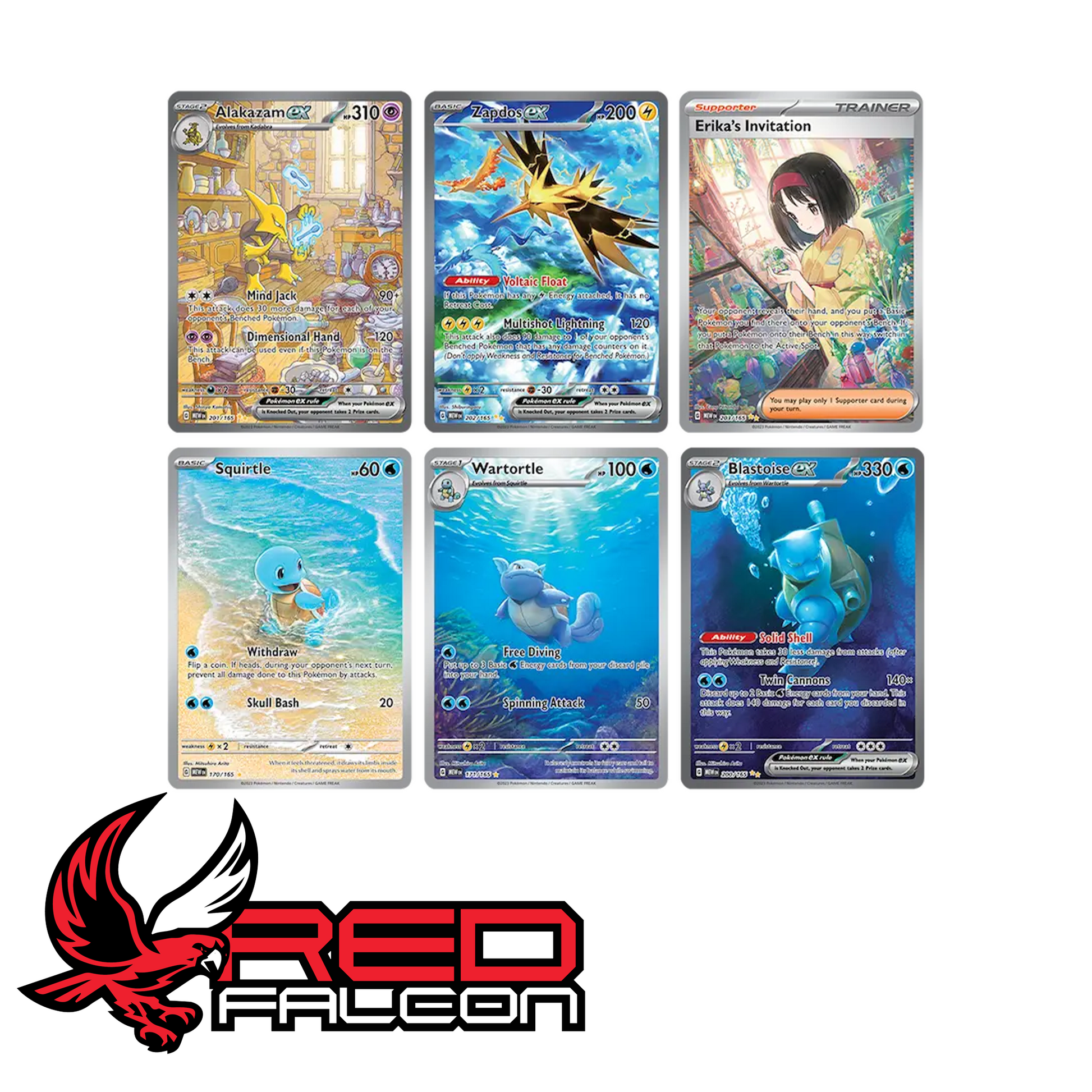 Collection of rare cards from Pokémon Scarlet and Violet 151 set