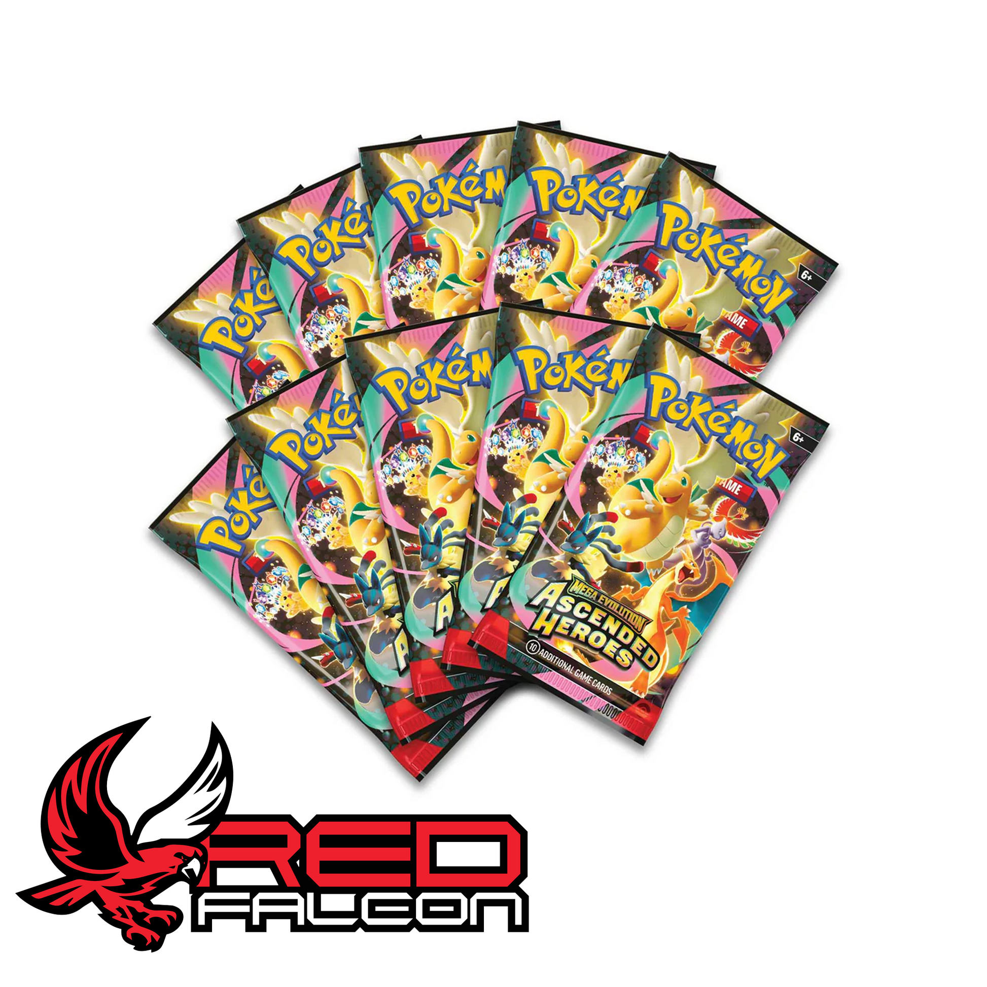 Ten Pokémon TCG Ascended Heroes booster packs from poster collection