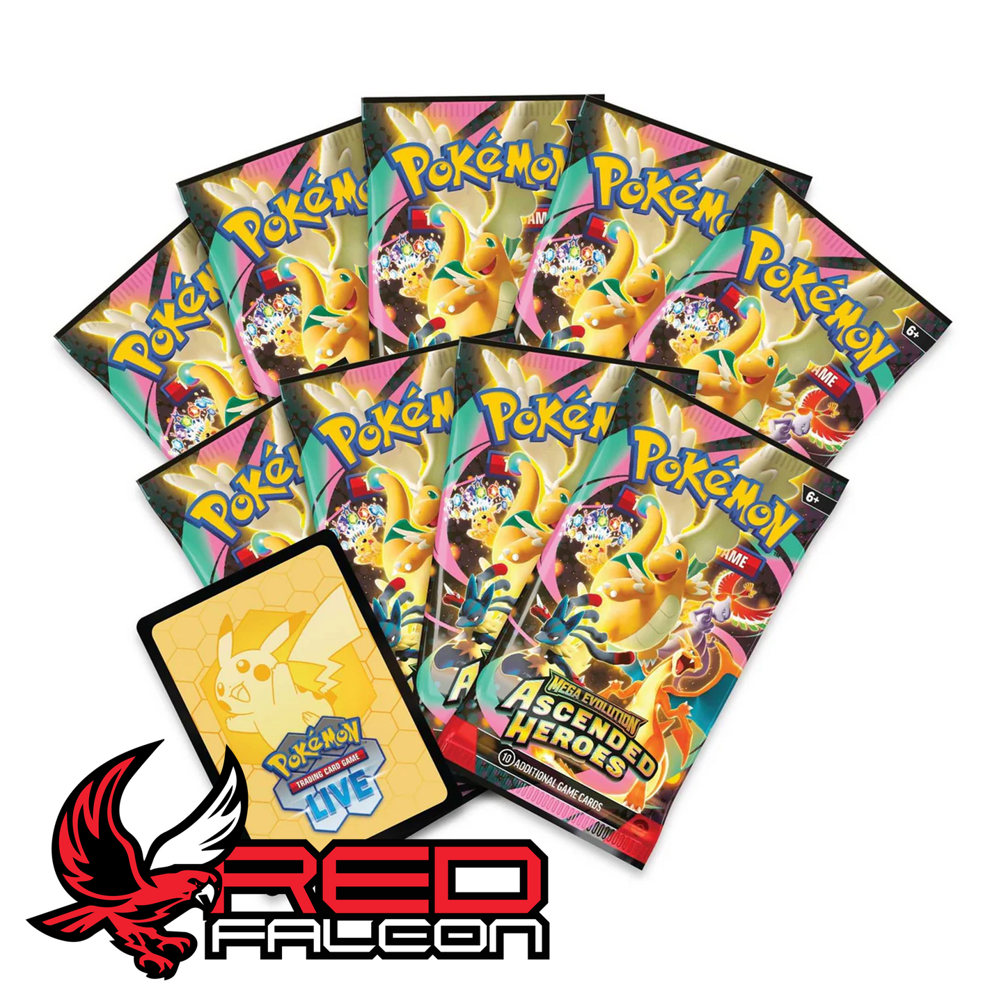 Nine Mega Evolution Ascended Heroes booster packs from Elite Trainer Box