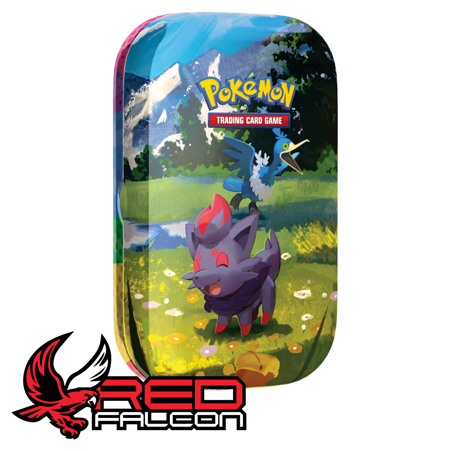 Zorua and Cramorant Mega Evolution Ascended Heroes Mini Tin artwork