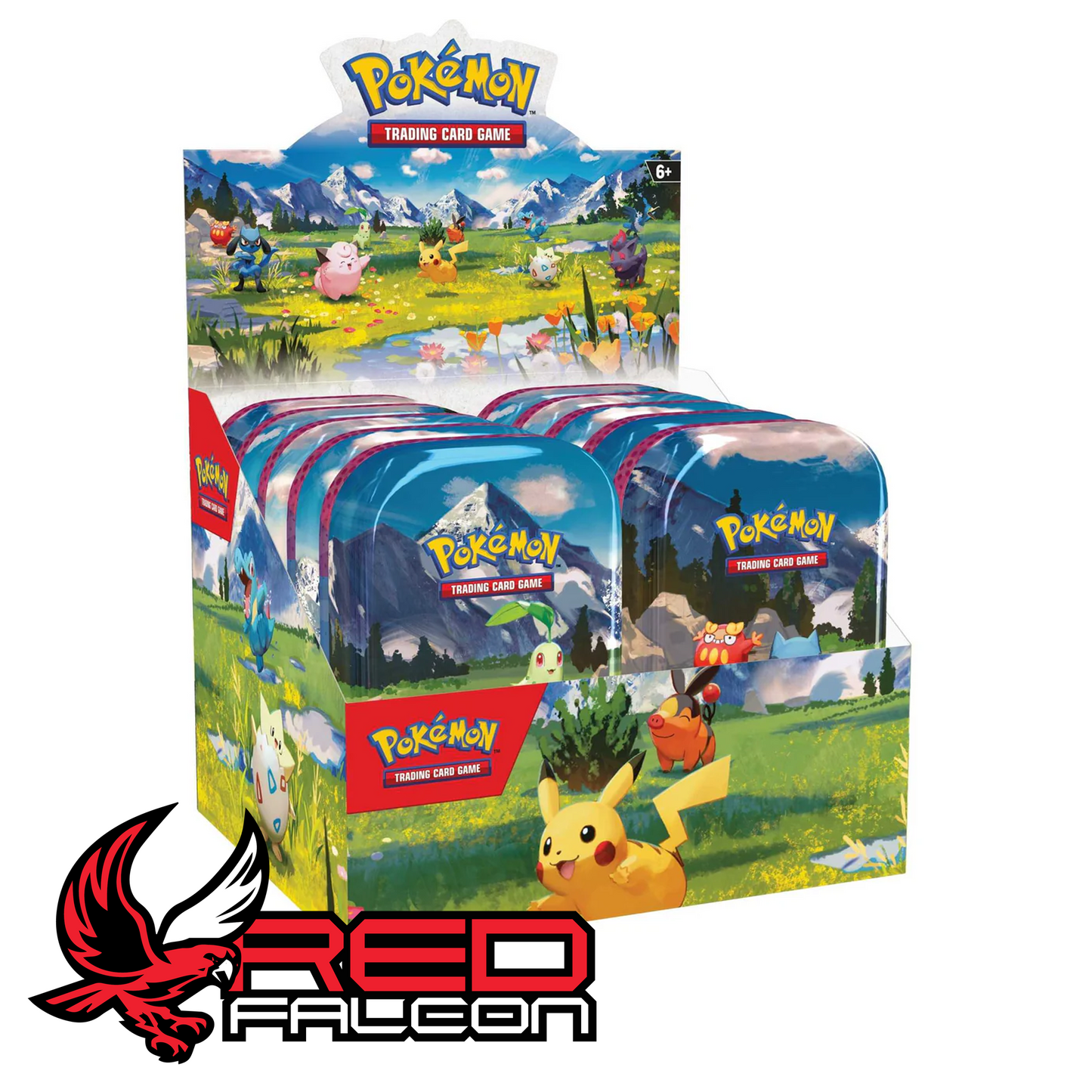 Pokémon Mega Evolution Ascended Heroes Mini Tins display case