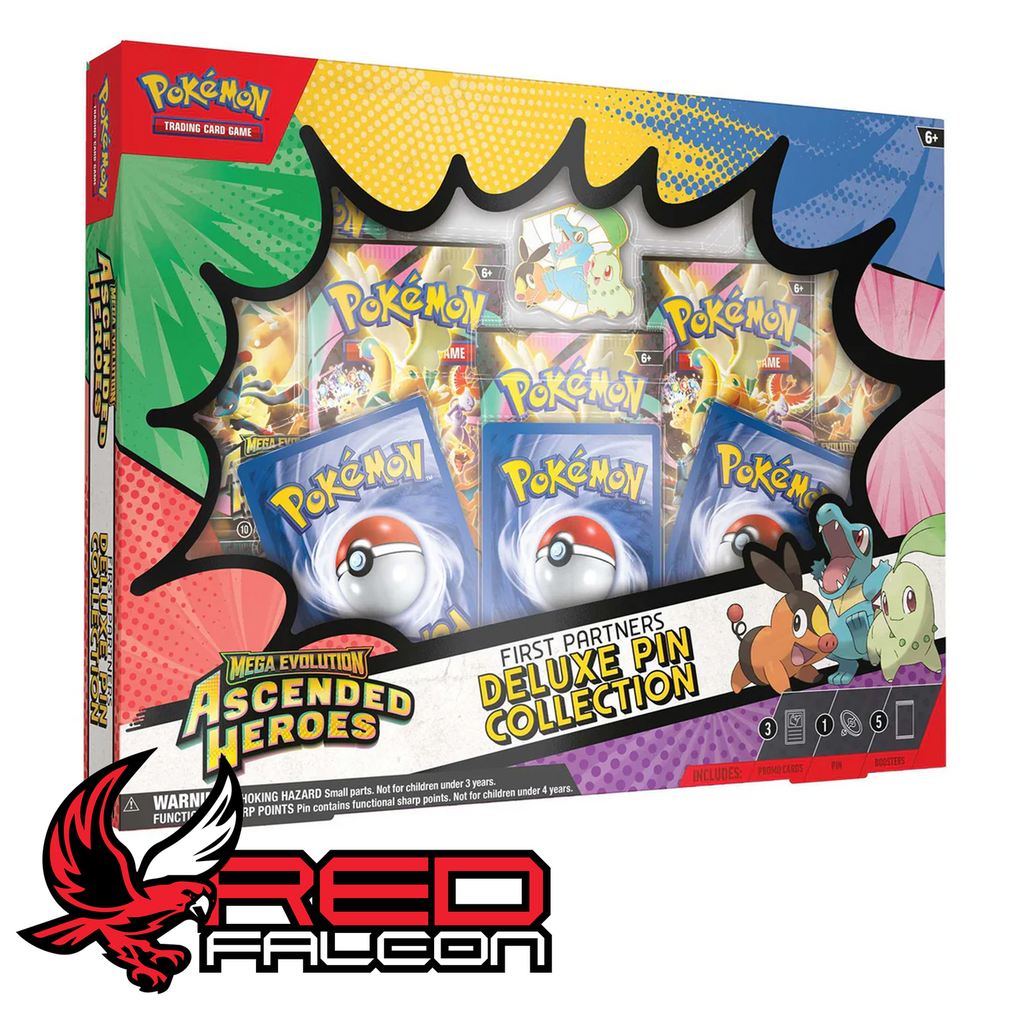 Pokémon Ascended Heroes First Partners Deluxe Pin Collection box without promo cards visible