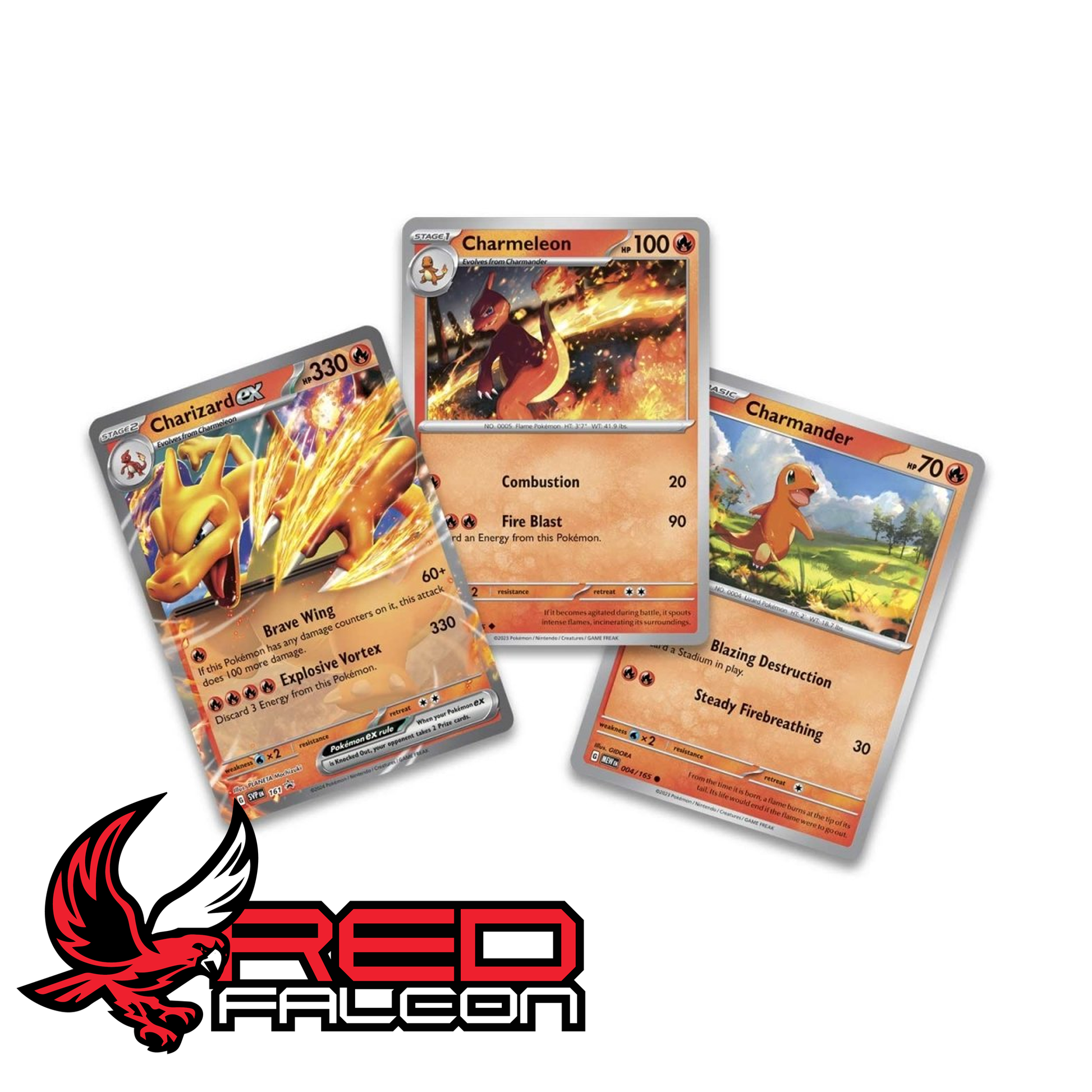 Pokemon Charizard ex Charmander and Charmeleon promo cards from Super Premium Collection