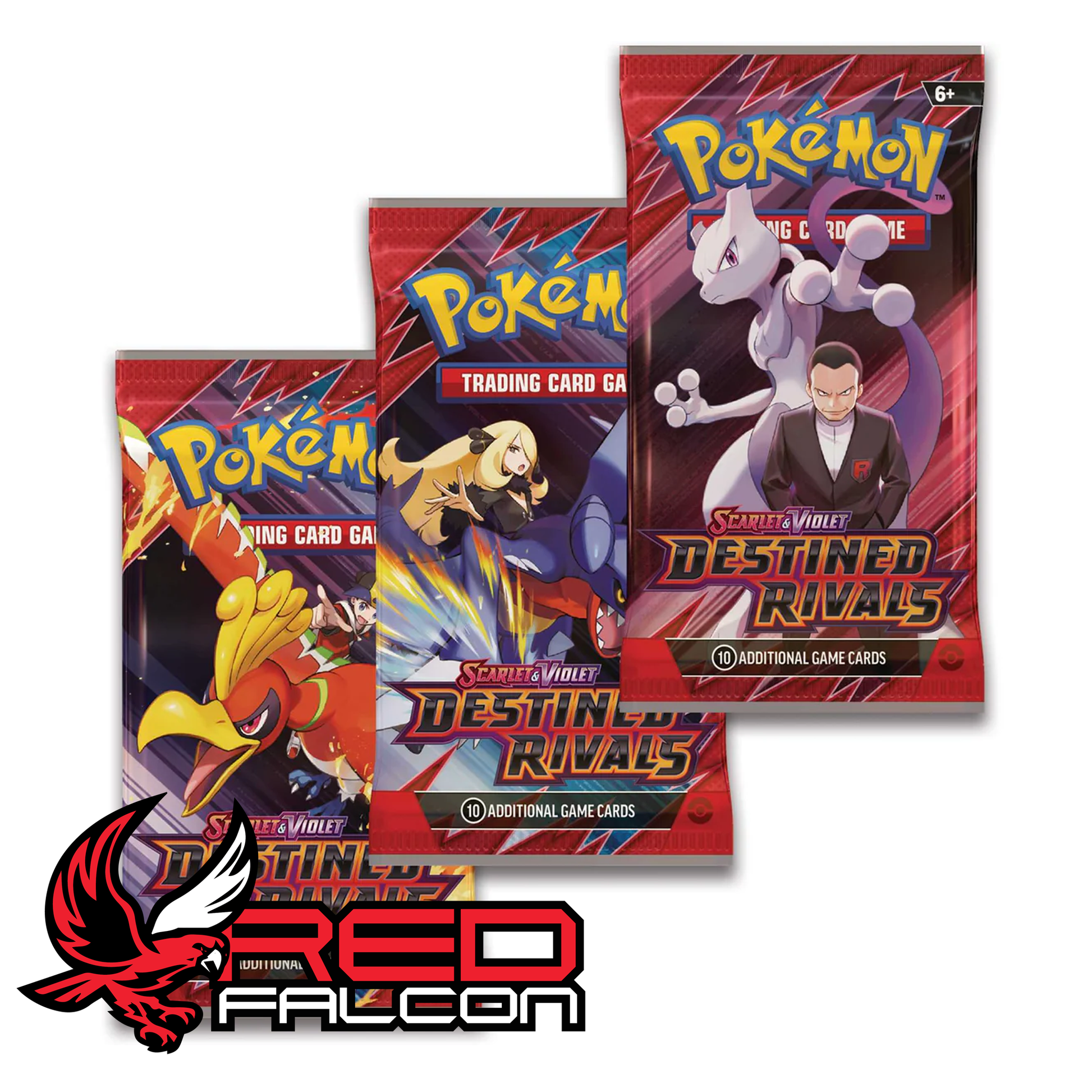 Pokémon TCG Destined Rivals booster pack artwork set with all variants