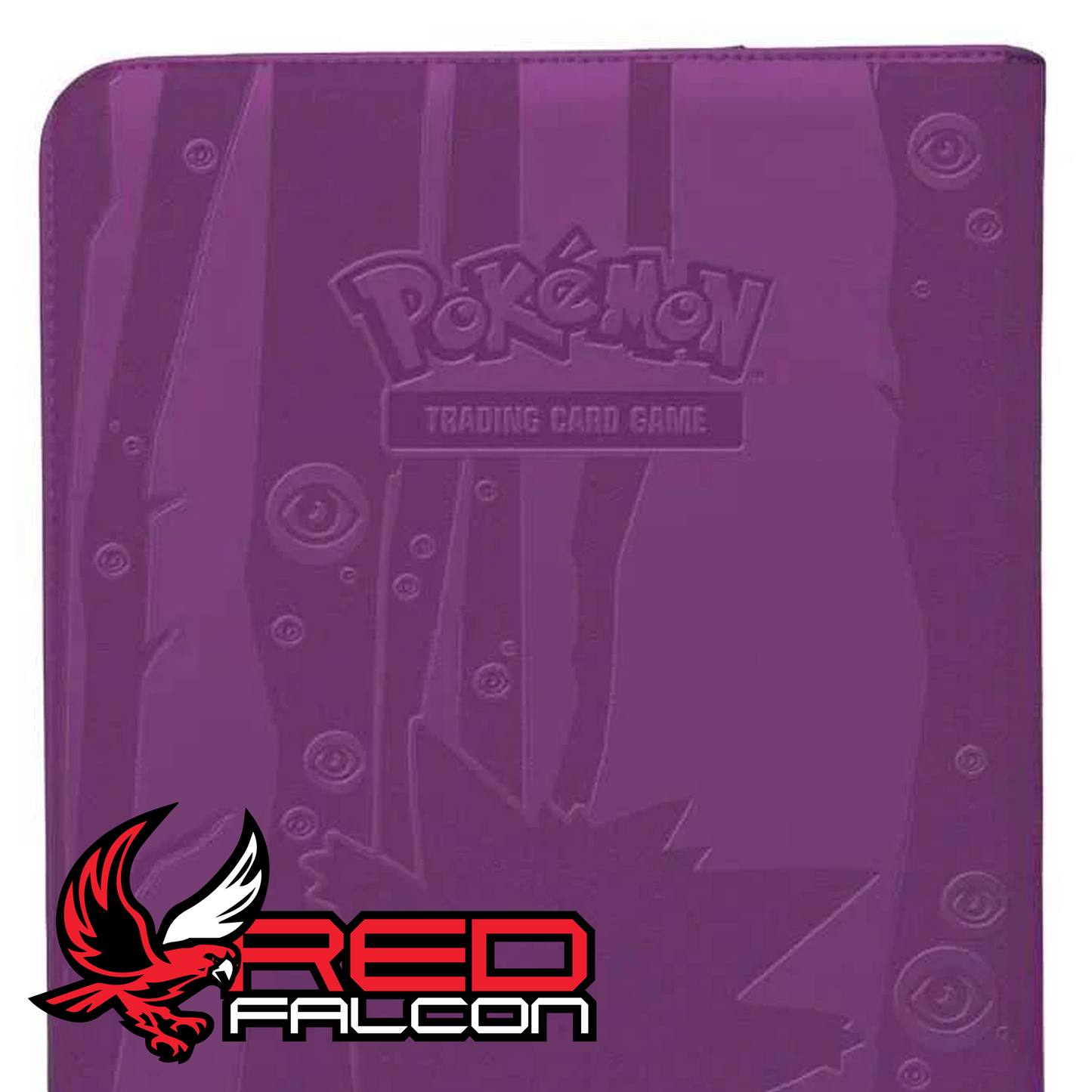 Close up of back design on Pokémon Elite Series Gengar 9-pocket zippered pro binder