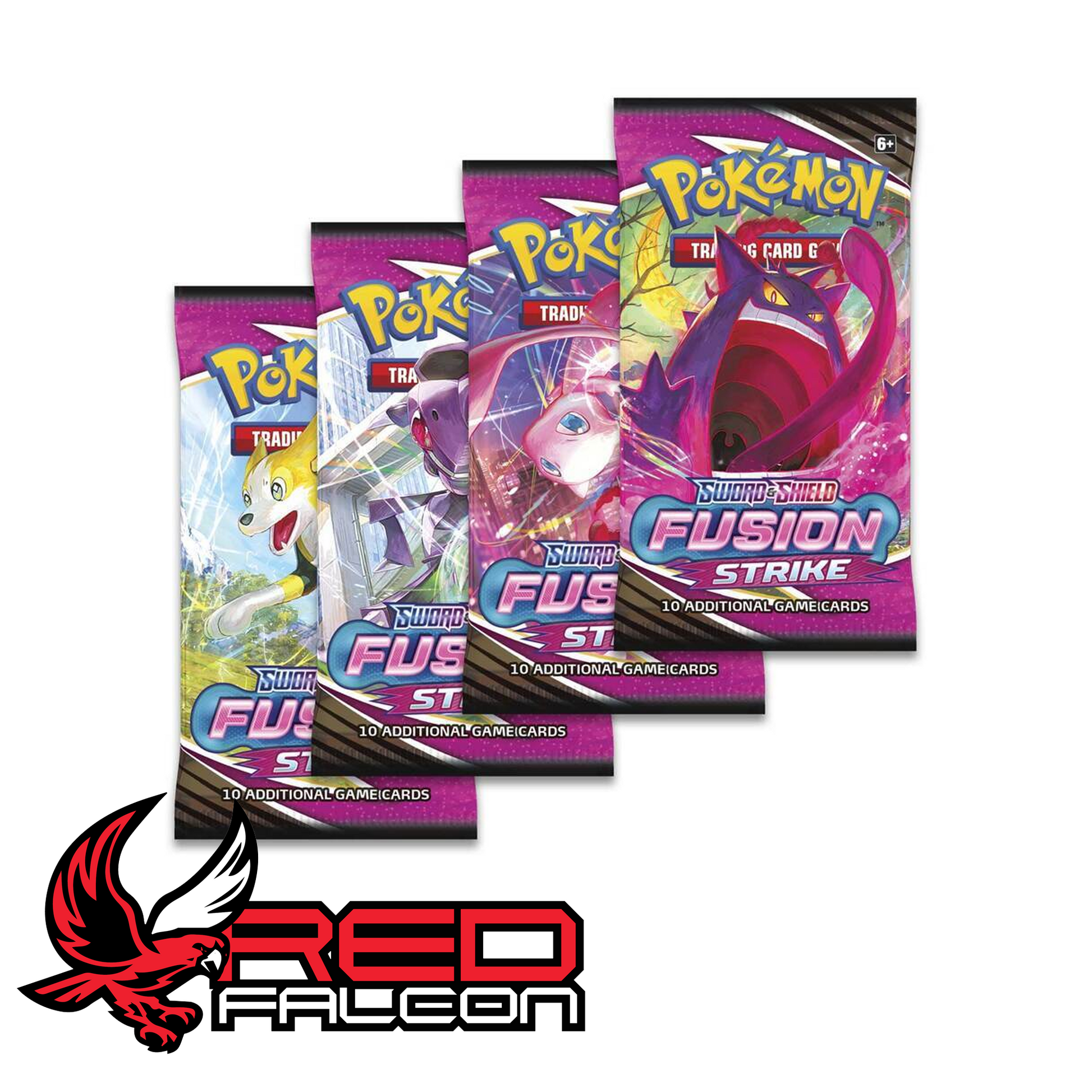 All Pokémon Fusion Strike booster pack artworks Gengar Mew Genesect Boltund