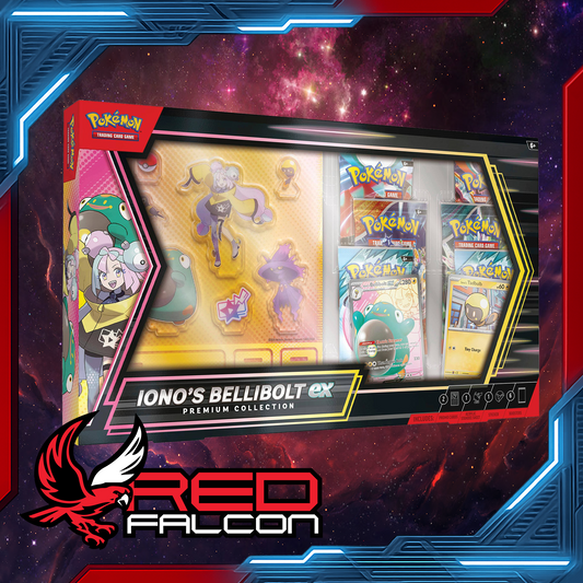 Pokémon TCG Iono's Bellibolt ex Premium Collection including promo cards, Bellibolt ex card, booster packs