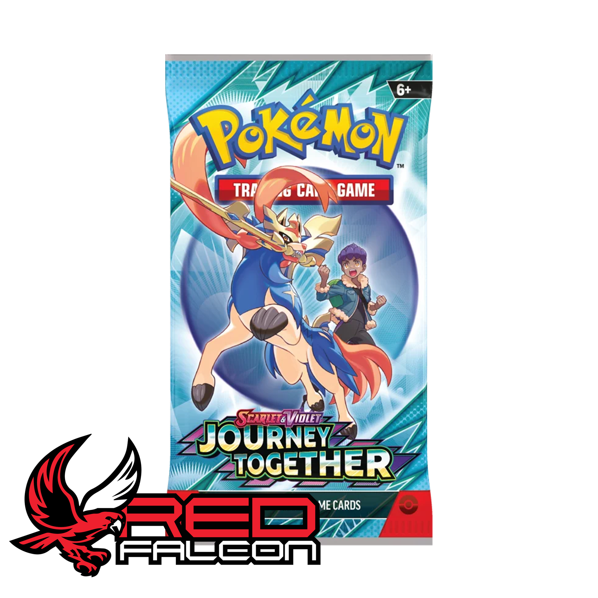 Pokémon TCG Journey Together booster pack featuring Hop's Zacian artwork