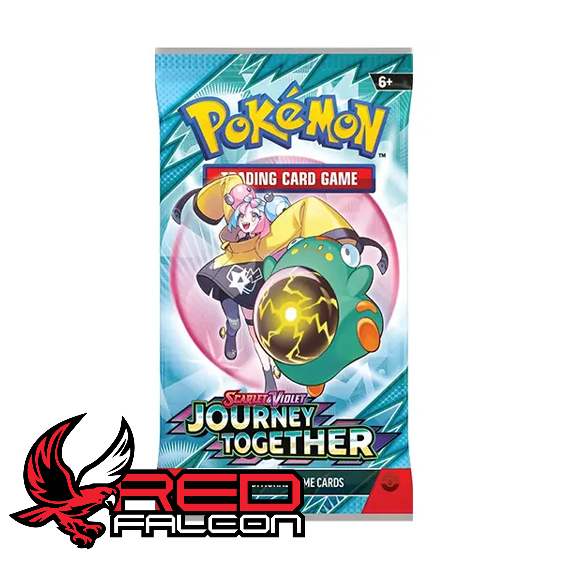 Pokémon TCG Journey Together booster pack featuring Iono's Bellibolt artwork