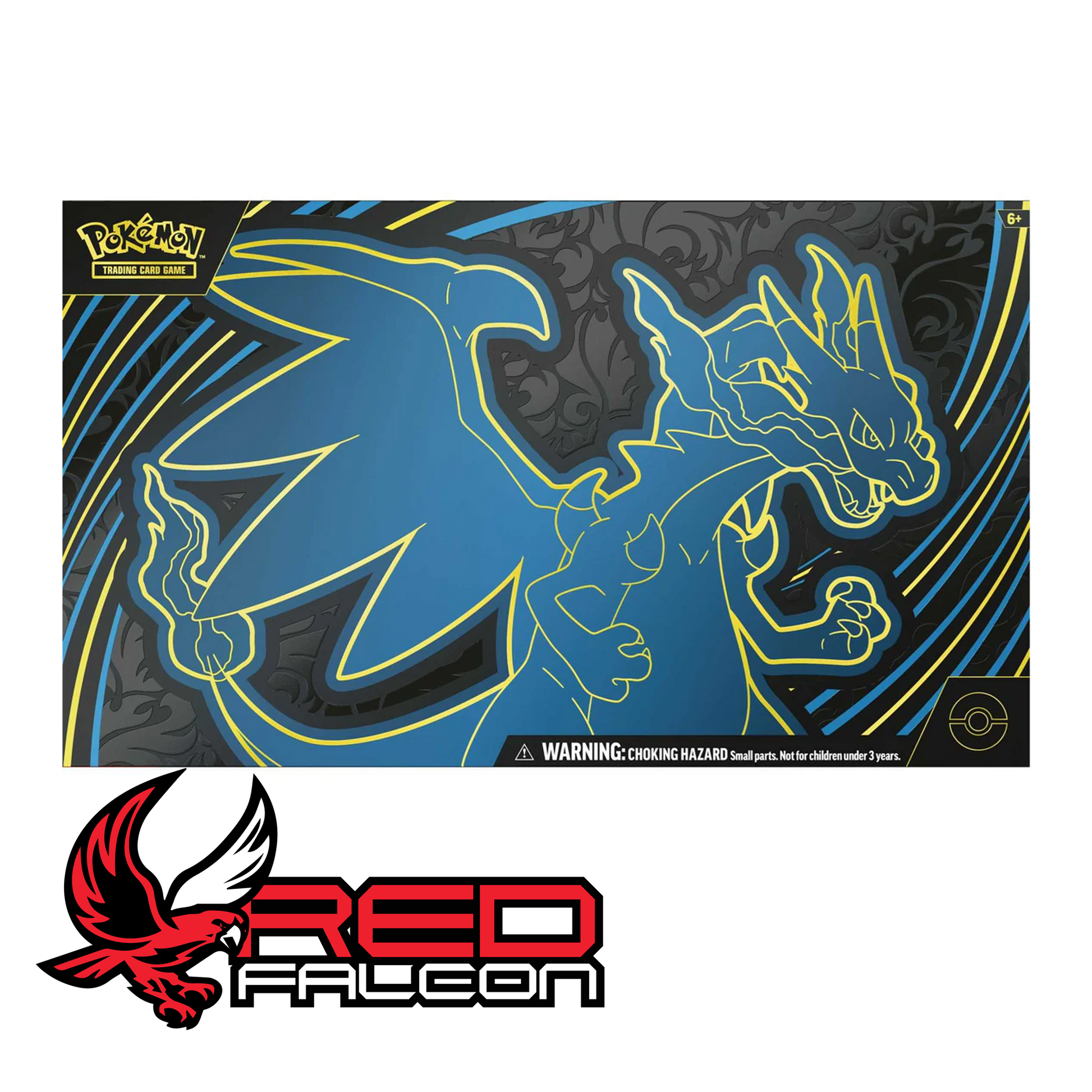 An alternative angled view of the sealed Mega Charizard X ex Ultra-Premium Collection box.