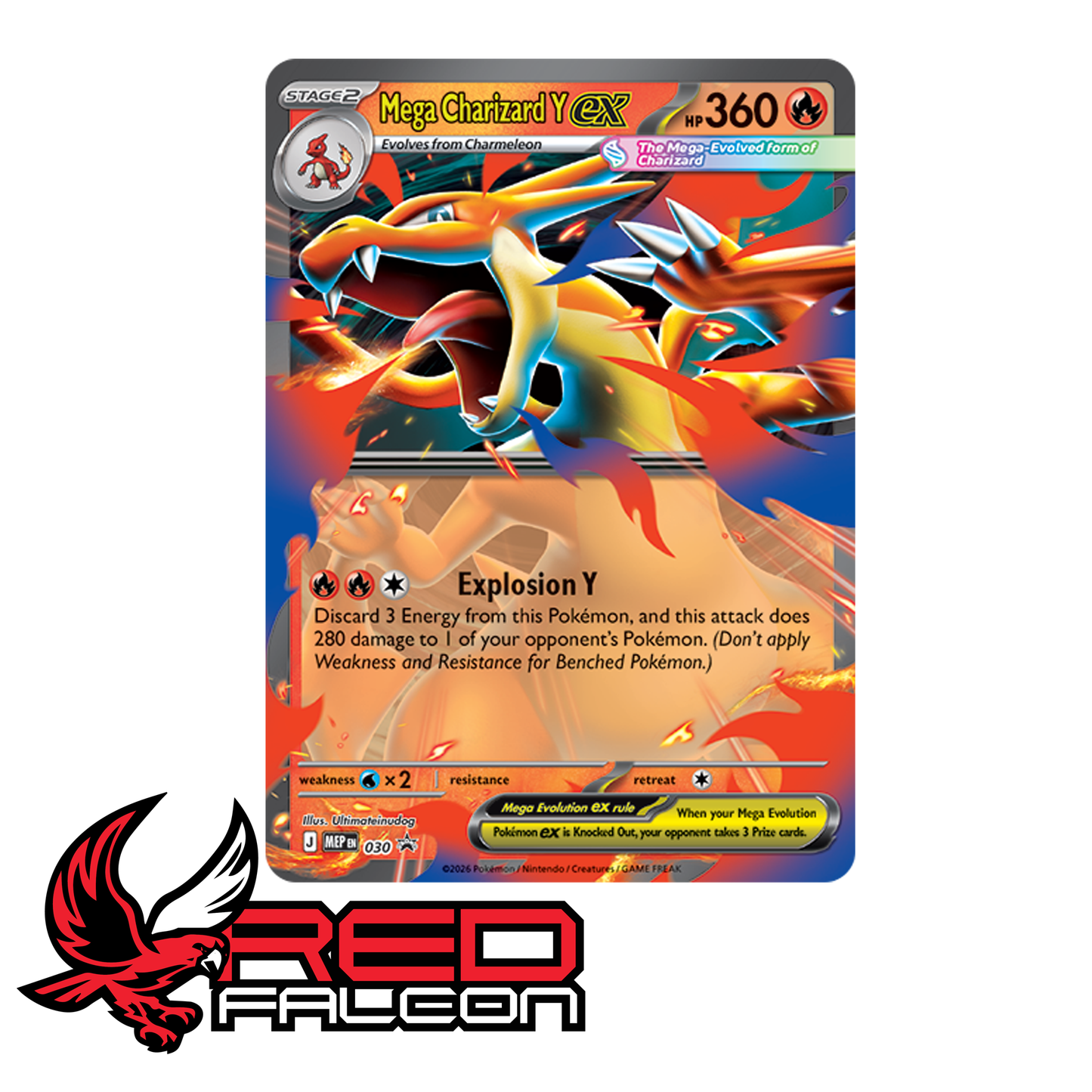 Pokemon TCG Mega Charizard Y ex promo card from Mega Charizard ex tin