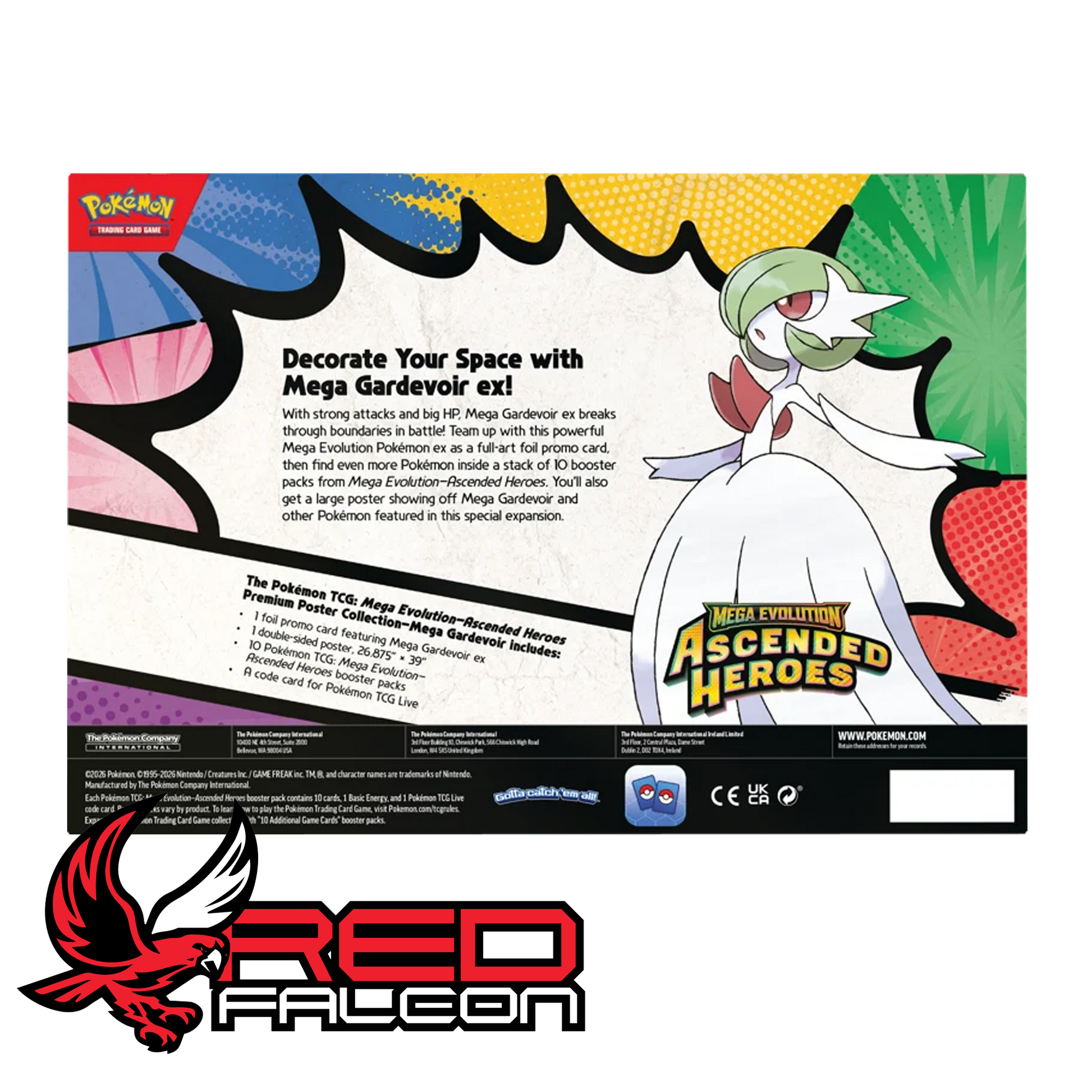 Back of Pokémon Ascended Heroes Mega Gardevoir ex poster collection box