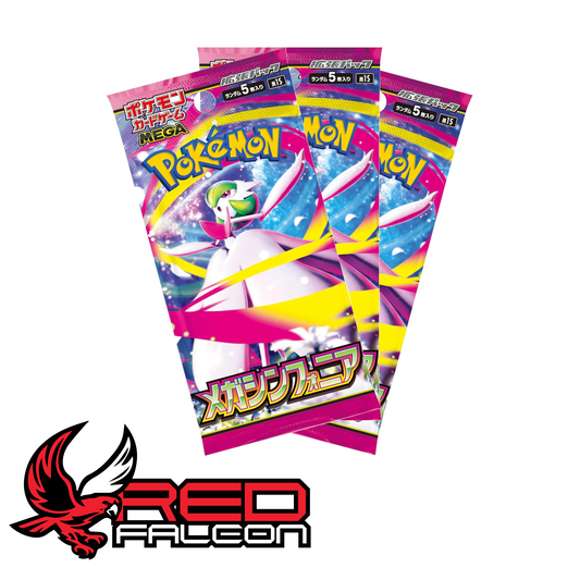 Three Pokémon Mega Symphonia M1S Japanese booster packs sealed