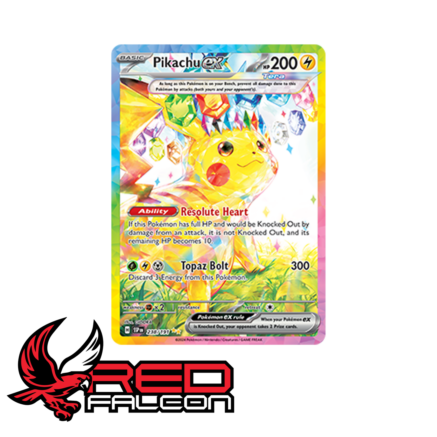 Pokémon Surging Sparks Pikachu ex special illustration rare card
