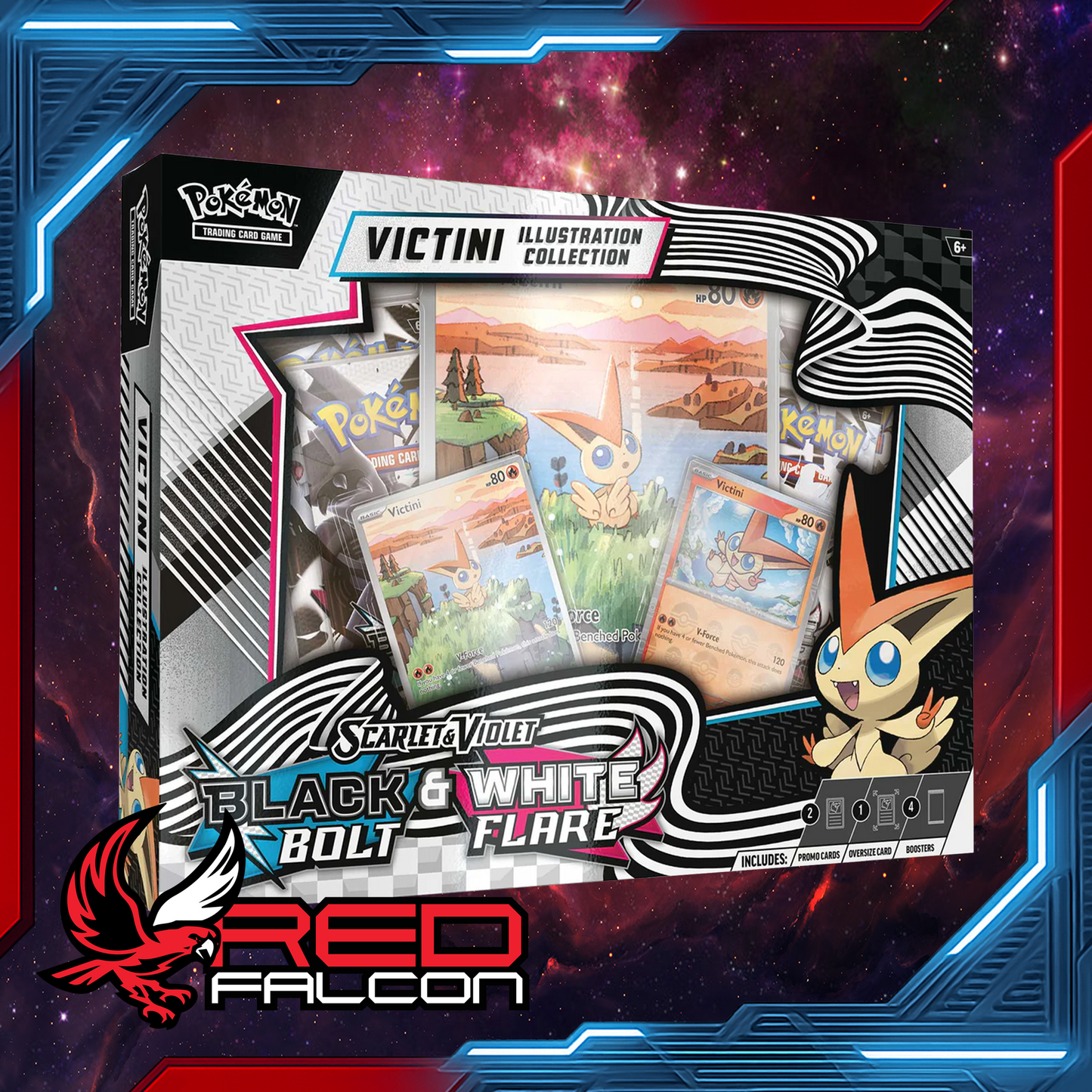 Pokémon TCG Scarlet & Violet 10.5 Black Bolt & White Flare Victini Illustration Collection Box